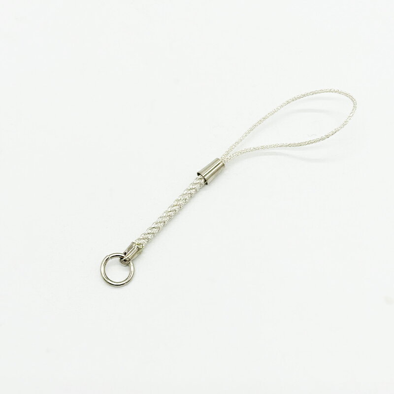 Rakuten - キャップ付 根付紐 05AR 銀糸 銀メッキ 約78mm 根付 根付紐 ストラップ ストラップ金具 お守り 神社 ちりめん ちりめん細工 和柄