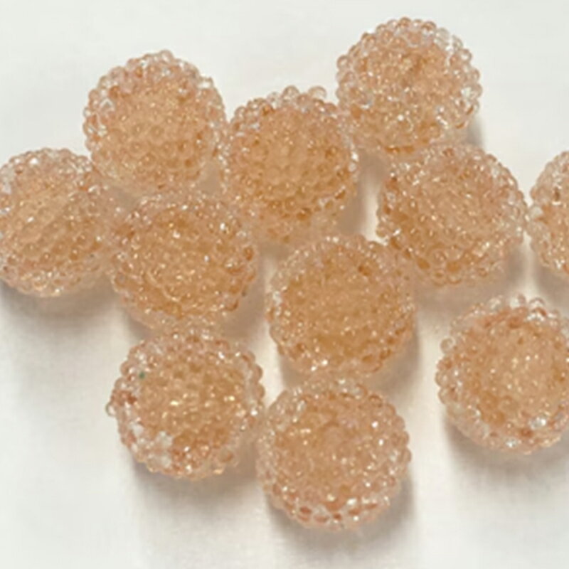 Venetian Beads - キャンディビーズ トパーズ 穴あき パーツ素材 軽量 上品 キラキラ アクセサリーパーツ ハンドメイドパーツ ハンドメイド資材