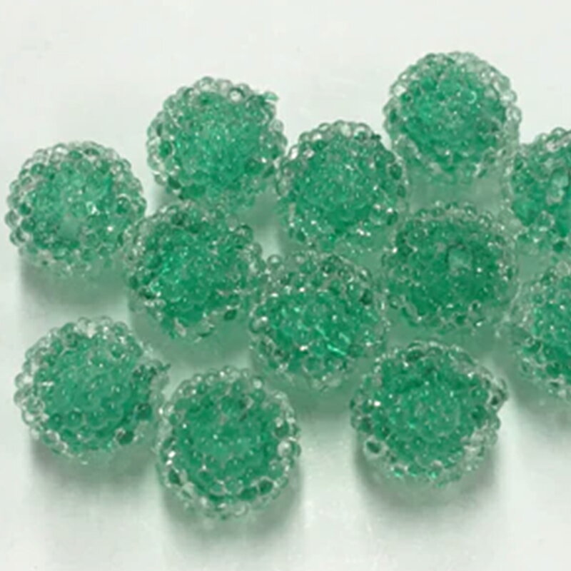 キャンディビーズ エメラルド 穴あき パーツ素材 軽量 上品 キラキラ アクセサリーパーツ ハンドメイドパーツ ハンドメイド資材