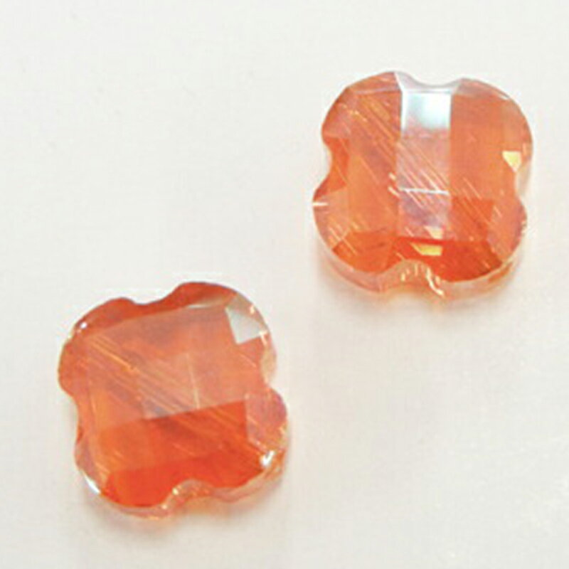 Rakuten - SGストーン クローバー SGCL 05 ヒヤシンス 10x10x6mm 4個 ガラスビーズ 多面カット 穴あき チャーム パーツ ガラスチャーム ハンドメイドアクセサリー