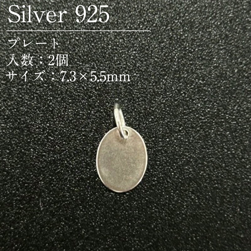 Rakuten - シルバー925 プレート SVPT1-7355 7.3×5.5mm 2個