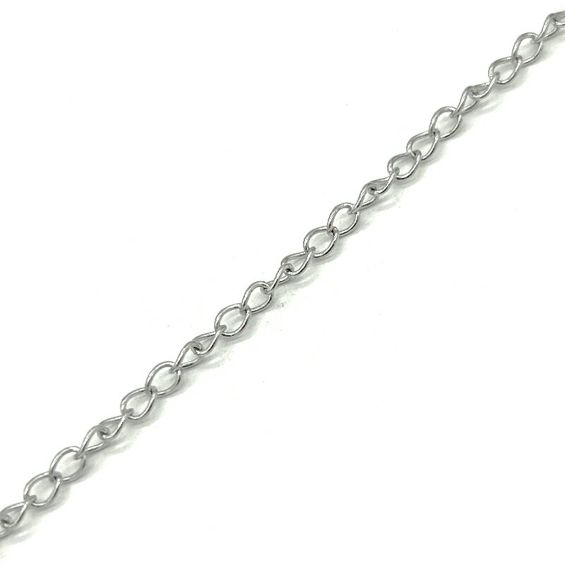 Rakuten - 【1メートル単位】 ステンレス チェーン喜平荒目 JTSC-13 1M 太さ約2.6mm 線径0.4mm 喜平荒目チェーン ステンレス製 ステンレス製チェーン ハンドメイド 材料 素材