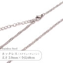 ステンレス ネックレス スクリュー チェーン JTSC-16 SS016-24 太さ約2mm 全長60cm 1本