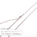 ステンレス ネックレス ボールチェーン JTSC-30 SS030-24 太さ約2mm 全長60cm 1本