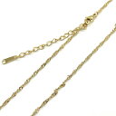 ステンレス ネックレス スクリュー チェーン ニッケルフリー 金色 SS016-18 太さ約2mm 全長45cm 1本