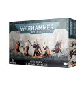 【6月12日発売】【新品】セレスティアンサクレサント アデプタソロリタス ウォーハンマー40k ADEPTA SORORITAS CELESTIAN SACRESANTS WARHAMMER 40,000 アデプタソロリタス 機動装甲歩兵 特徴的なサクレサント・シールドを装備し、修道聖女会の特徴的な機動装甲服を身に着けた彼女ら接近戦スペシャリストたちは、戦場において堅固な戦力となり、驚くほどの大火力にも耐え抜くことができる。このキットは、セレスティアン・サクレサント5体を組み立てるために必要な69個のプラスチック部品で構成されており、そのうちの1体をセレスティアン・スペリオールとして組み立てることが可能である。このキットには32mmシタデル円形ベースが5個付属する。さらにこのキットは、フードをかぶった頭部とヘルメットをかぶった頭部の二種類から頭部オプションパーツを選択可能であり、聖別のハルバートと神聖のメイスのどちらかを装備可能である。 6