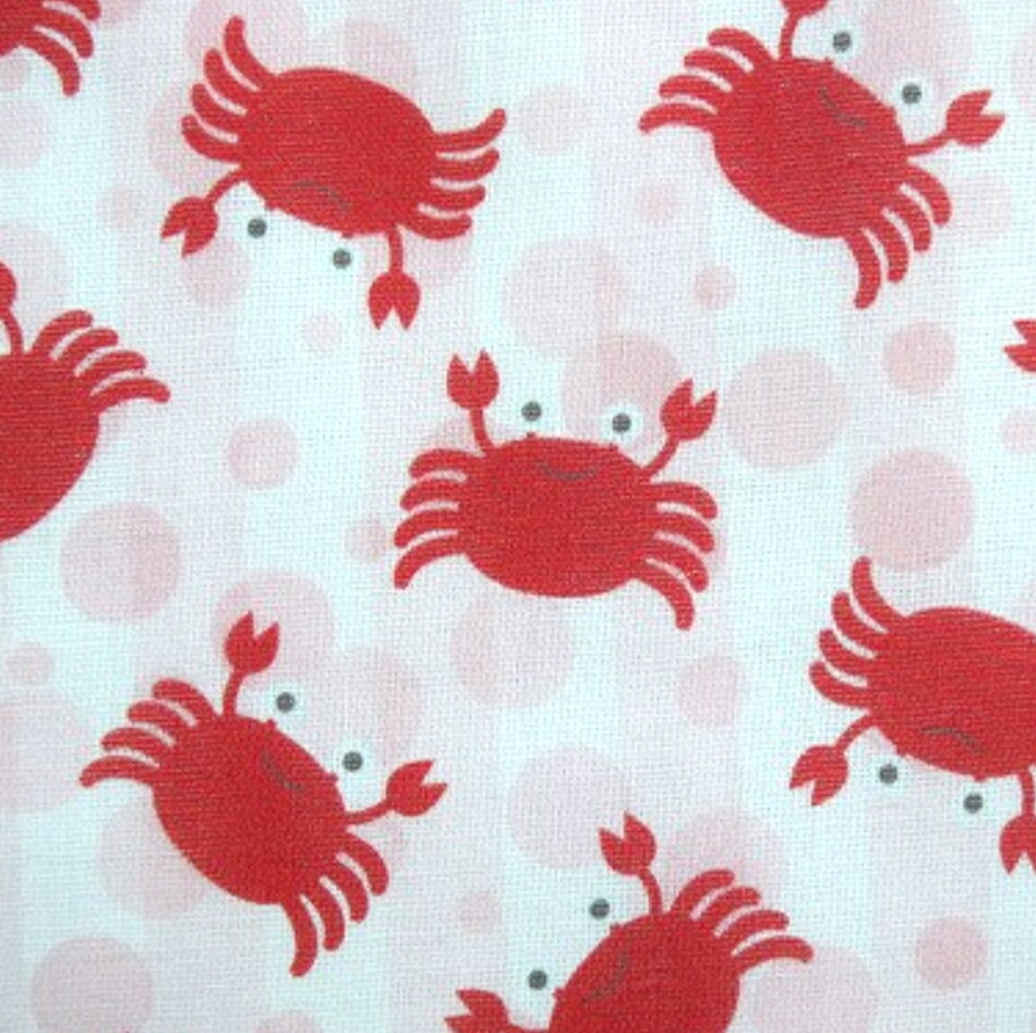 【50cm単位】良質なダブルガーゼで作った♪ベビーにもおすすめ「チョッキンかにさん」/ダブルガーゼ/ベビー用品/ コットン100%/生地/布/綿/マスク/パジャ...