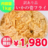 訳あり いかの姿フライ折れ 1000g チャック付き袋 大容量 国産 姿揚げ 業務用 おつまみ 駄菓子 お菓子 ワケアリ わけあり 得用 送料無料沖縄・離島は除く