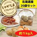 北海道産じゃがたまギフトバッグ 20袋セット【送料無料 じゃがいも たまねぎ カレー 北海道 産地直送 販促品 プレゼント イベント 景品 お祭り 集客 配布 ...