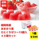 【代引き不可】ひとくちゼリー15個入 福岡県産あまおう苺 40箱セット【送料無料 期間限定 あまおう あまおうゼリー ゼリー いちご 苺 イチゴ 春限定 春ギフ...