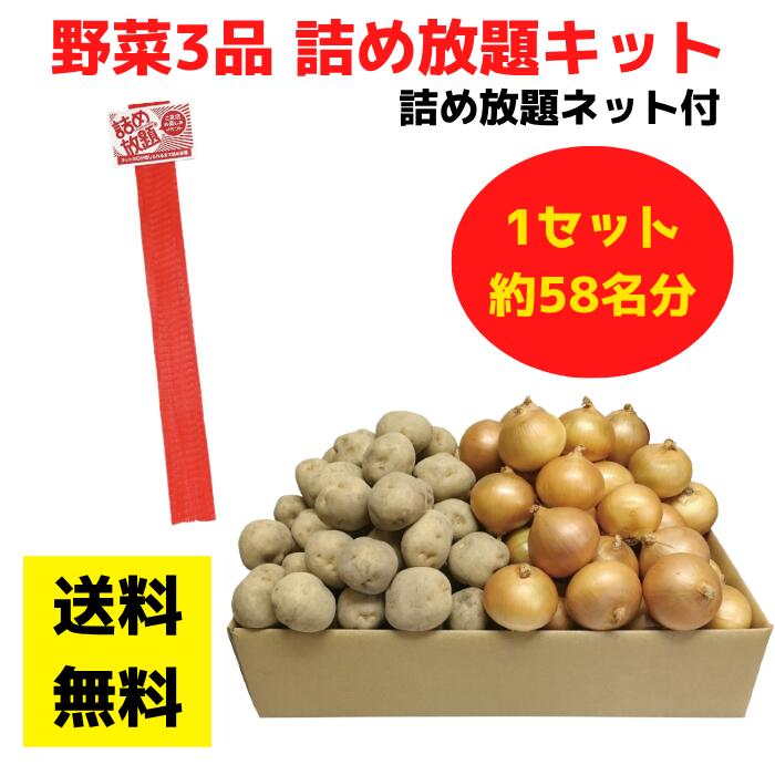 Rakuten - 【送料無料】野菜2品 詰め放題キット 詰め放題ネット付 1セット約58名分【イベントキット 詰め放題 詰合せ 詰め合わせ つめほうだい つかみどり つかみ取り ギフト ノベルティ 来店プレゼント 粗品 景品 ギフト ノベルティ お祭り 感謝祭 縁日 展示会 町内会 野菜ギフト】