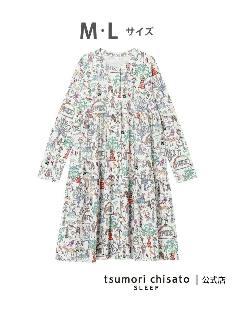 ツモリチサト スリープ ワンピース 長袖 ルームウエア tsumori chisato SLEEP ツモリチサトスリープ インナー・ルームウェア その他のインナー・ルームウェア ホワイト ピンク【送料無料】[Rakuten Fashion]