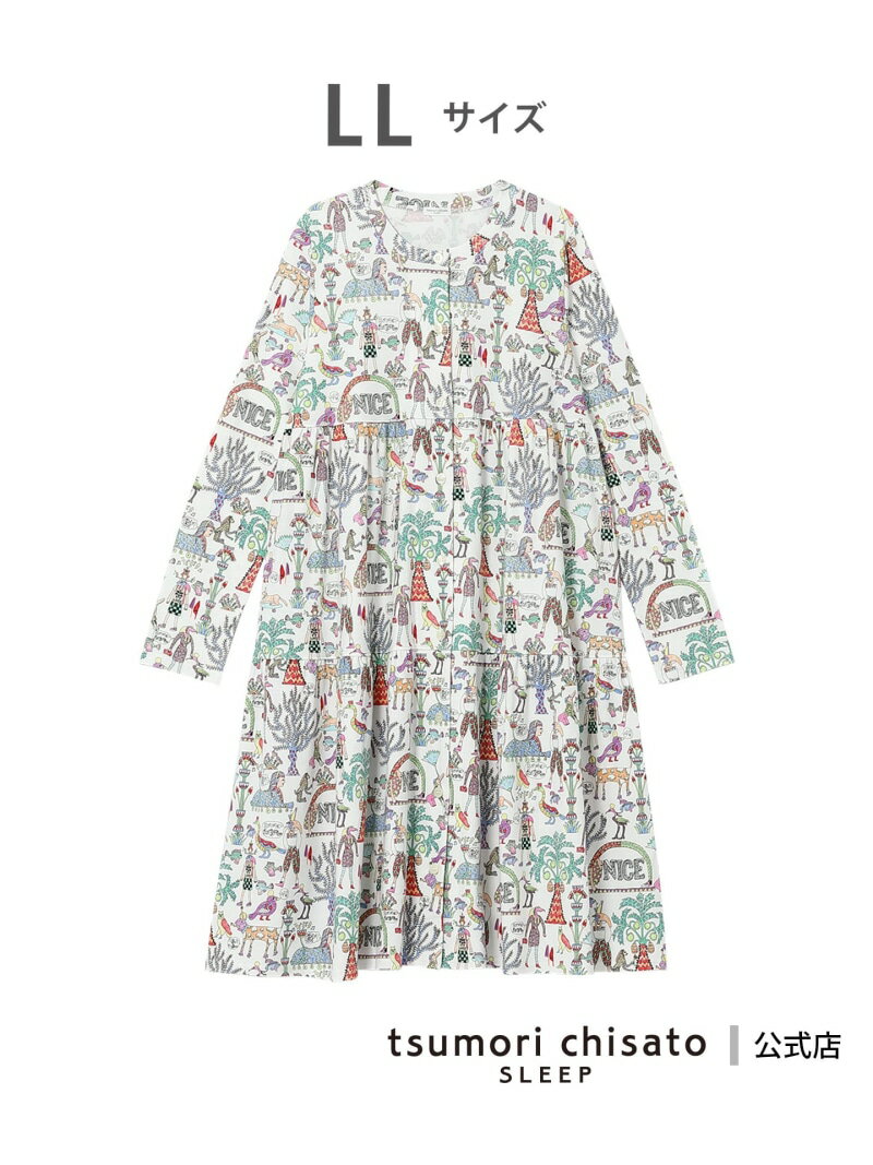 ツモリチサト スリープ ワンピース 長袖 ルームウエア tsumori chisato SLEEP ツモリチサトスリープ インナー・ルームウェア その他のインナー・ルームウェア ホワイト ピンク【送料無料】[Rakuten Fashion]