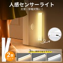 センサーライト 室内 2個セット 充電式 人感センサーライト 高感度 3色調整可能 led ライト バーライト 高輝度 超薄型設計 省エネ 明るさ無段階調節 マ...