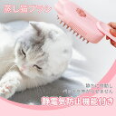 【即納】ペット用ブラシ 蒸し猫ブラシ 猫 スチームブラシ 3-in-1 猫ブラシ 抜け毛取り USB充電式 蒸気 静電気防止 スチーム ハンドル付き 調節可能 犬猫 長毛 短毛