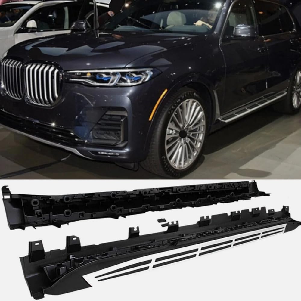 BMW X7 G07 2019-2025 サイドステップコンプリートキット車用ナーフバー アップグレードブラックパネル..
