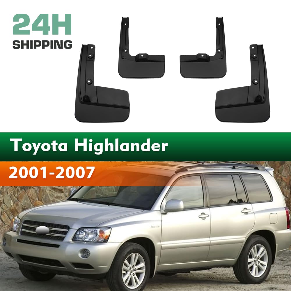 トヨタ ハイランダー 2001-2007 専用 マッドガード フロント/リア 4枚セット 泥除け