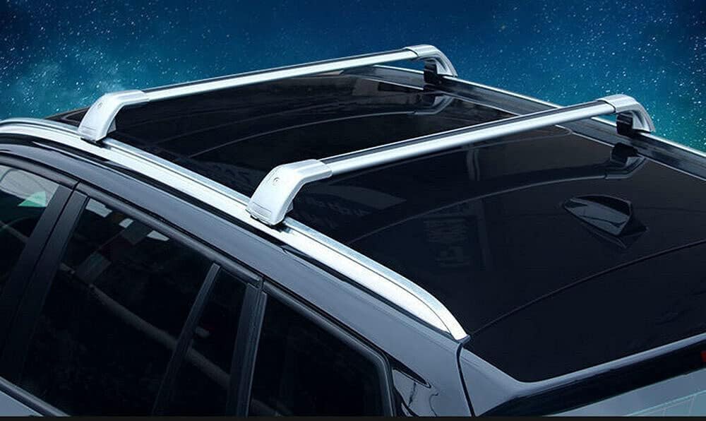 アルミ製クロスバー インフィニティ QX50 2019-2023 カールーフラック用 ロックカーゴキャリア付き シルバー