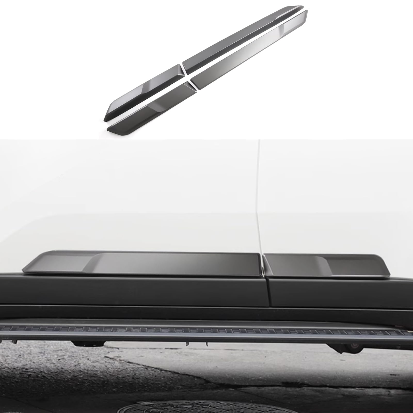 トヨタ 新型 ランドクルーザー 250系 専用 ドア アウター アンダー モール トリム サイドスカート ガーニッシュLand Cruiser 250 専用設計 外装 パーツ アクセサリーABS4枚【グレー】