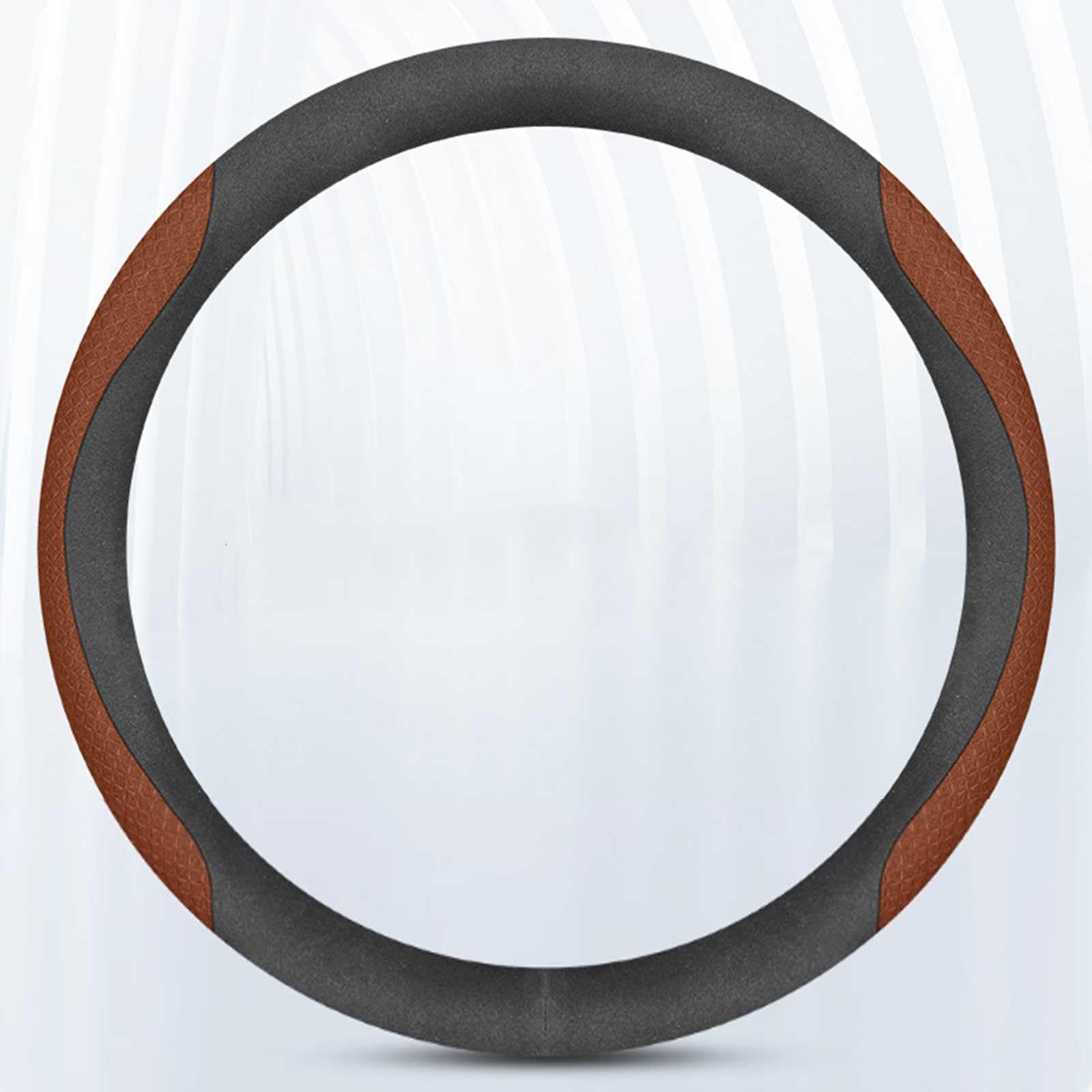 三菱 アウトランダー / エクリプスクロス ステアリングホイールカバー 3Dグリップ 滑り止め 耐摩耗?耐久性 汚れ防止 吸汗性 スポーティーフィット感