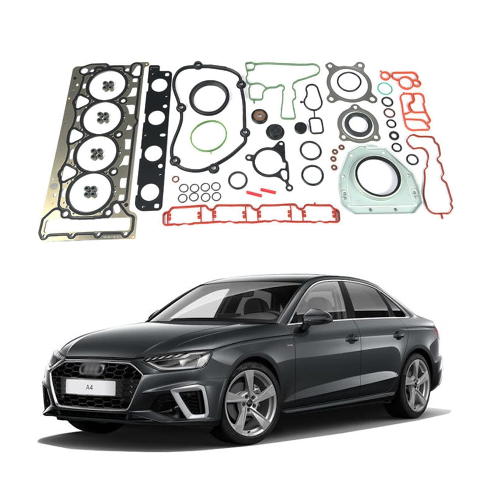 アウディ A4 A5 Q5 B8 2.0T EA888 エンジン オーバーホール ガスケット キット 純正品番:06H103383AF 互換 フッ素ゴム シール修理パック オイル漏れ 修理 バルブカバー オイルパン ガスケットセット 専用設計 メンテナンス [並行輸入品]