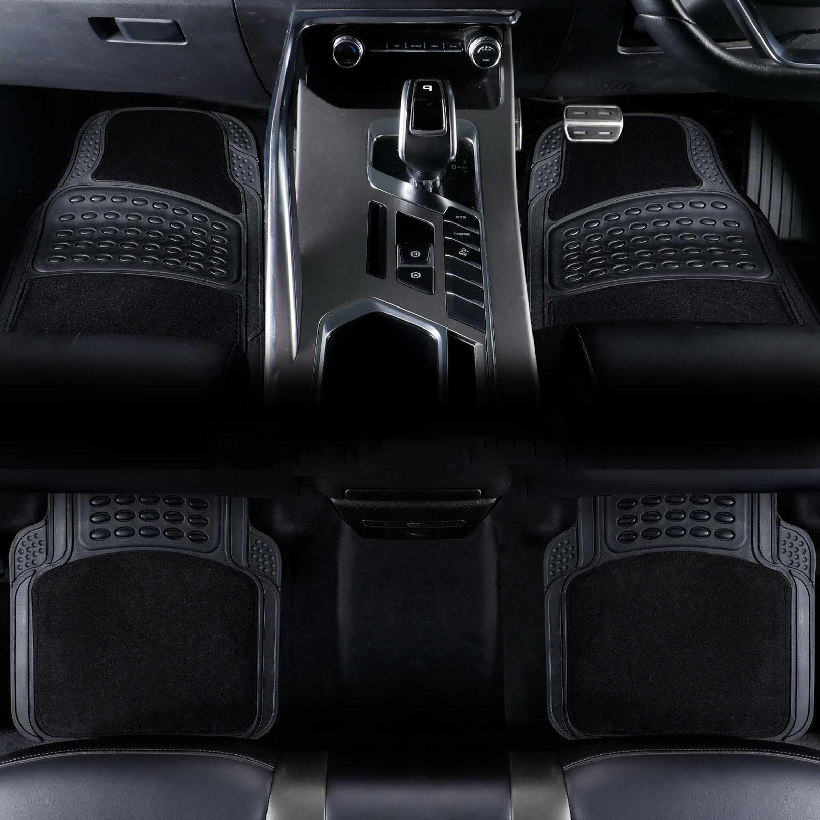新型汎用 フロアマット 車 に適用ジープグランドチェロキーWK WK2 2007-2018 カーマット ユニバーサル 立体構造で汚れキャッチ 耐摩耗性 滑り止め 丸洗い フリーカット 4枚セット(前席2枚?後席2枚) [並行輸入品]