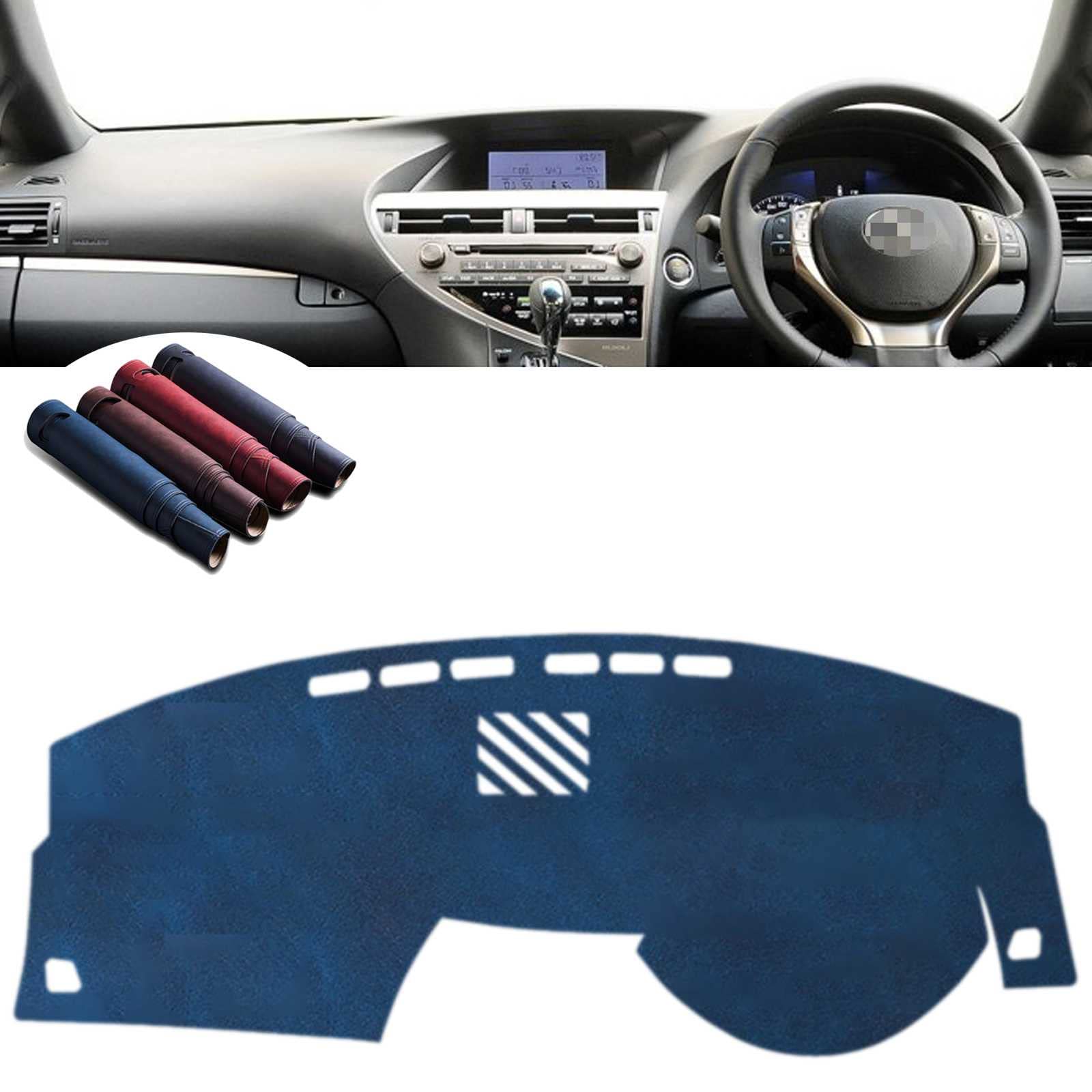 レクサスRX 10系に対応 ダッシュボードマット 車内 内装 ダッシュボードカバー レクサス RX 10系(2009年1月~2015年10月)日焼け防止 取り付け簡単 車種専用設計 ダッシュボードライト保護マット【レザー素材】