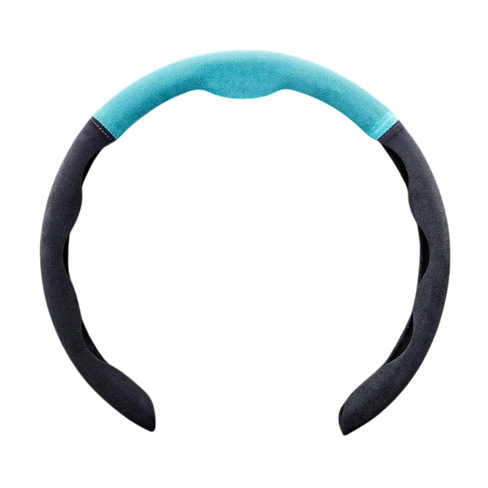 新型5D ハンドルカバート に適合する ダイハツハイゼットトラック S500P S510P ステアリングカバー 二色継ぎ 手触りよし 滑り止め通気性が ハンドル 保護カバー 取付簡単 38cm 汎用 D型 円形(ライトグリーン)