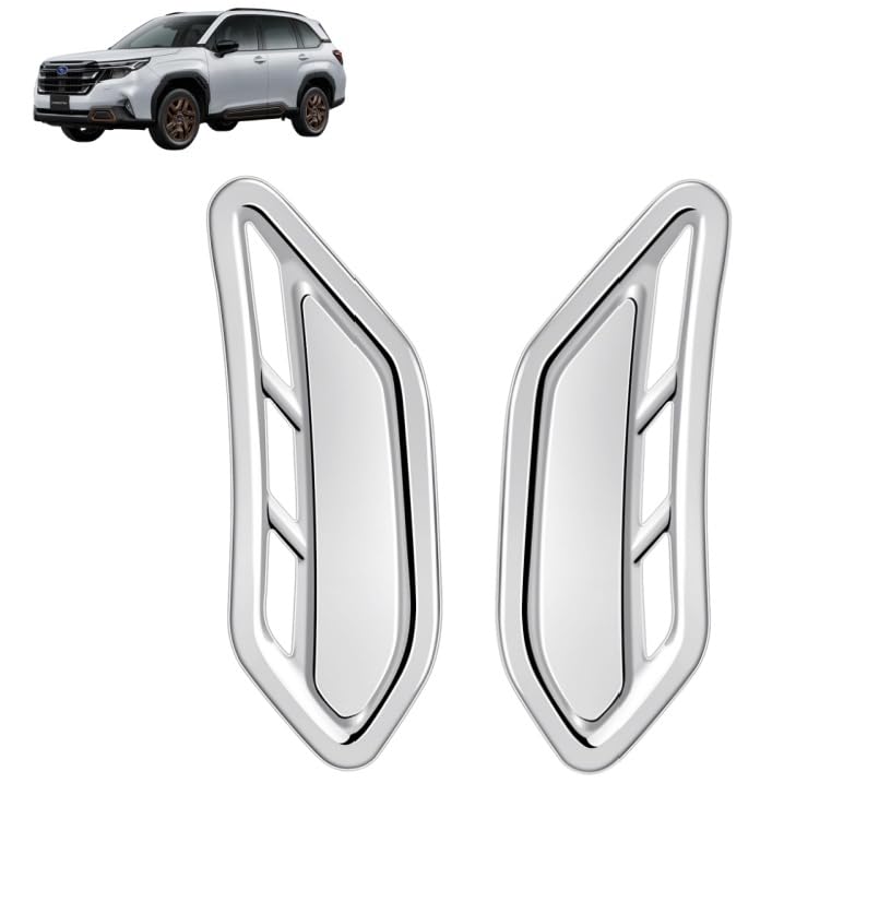 「フォレスター Forester SL系 2025年4月ー」に対応 サイドパネル フロントフェンダーカバー 車体カバー ガーニッシュ 外装アクセサリー カーパーツ スバル専用 (鏡面仕上げシルバー)