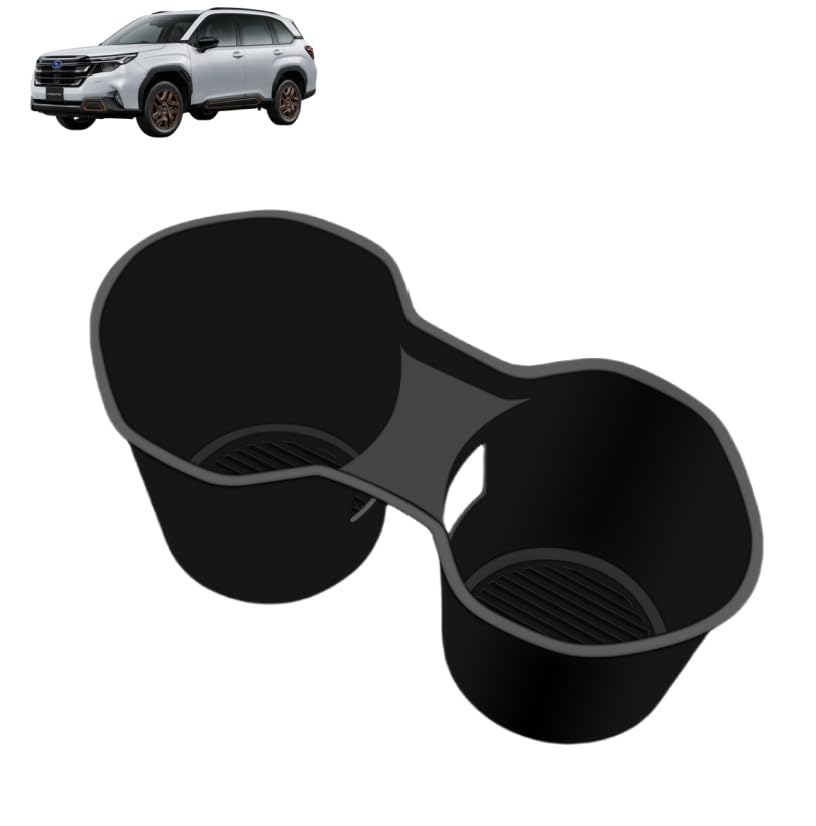 「フォレスター Forester SL系 2025年4月ー」に対応 シリコン製 センターコンソールドリンクホルダーカバー カップホルダーパネル 収納トレイ キズ防止プロテクター 汚れ防止 整理整頓 保護パーツ ガーニッシュ 内装アクセサリー