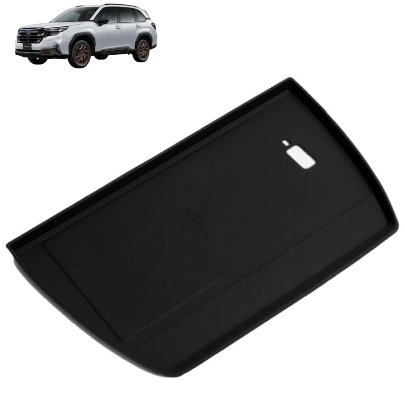 「フォレスター Forester SL系 2025年4月ー」に対応 シリコン製 センターコンソールワイヤレス充電マット ワイヤレス充電保護パッド 滑り止め 収納パーツ ガーニッシュ 内装アクセサリー