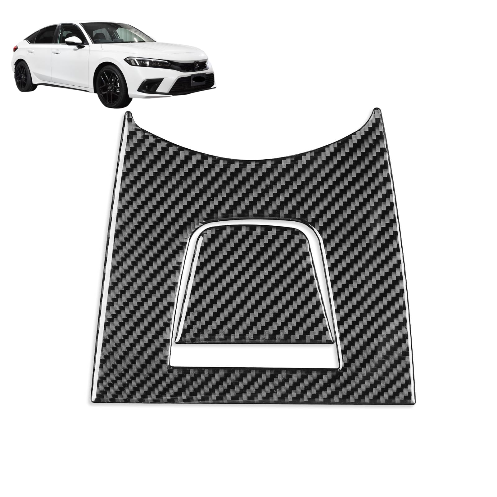 「ホンダ シビック For CIVIC 11代目 FL型2021年7月~」に対応品 専用 内装パーツ ドレスアップ 傷防止 おしゃれ カスタム ソフトカーボンファイバー製 カーボン柄 2P 2色 キズ防止 保護 セダンハッチバックカーバックバックバックカーバックミラーパネルカバー ((2)