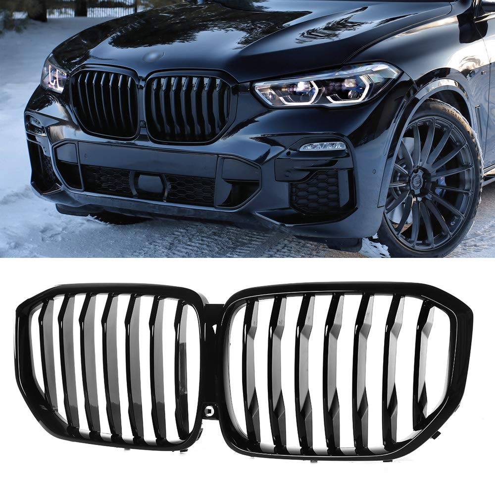 ABS G05 グリル フロントキドニーグリル 2019 2020 2021 2022 2023 X5 G05用 (シングルスラットX5 ブラックグリル)