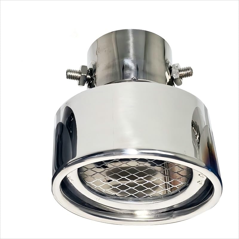 ダイハツ ミライース LA350S LA360S 2017年5月〜現行 モデル専用 マフラーカッター 下向き取付可能 ステンレス製 軽自動車/乗用車専用 排気管カスタムアクセサリー 角度調整&簡単装着で車の外装を格上げ（車用マフラー テールパイプ 装飾パーツ）(シルバー)