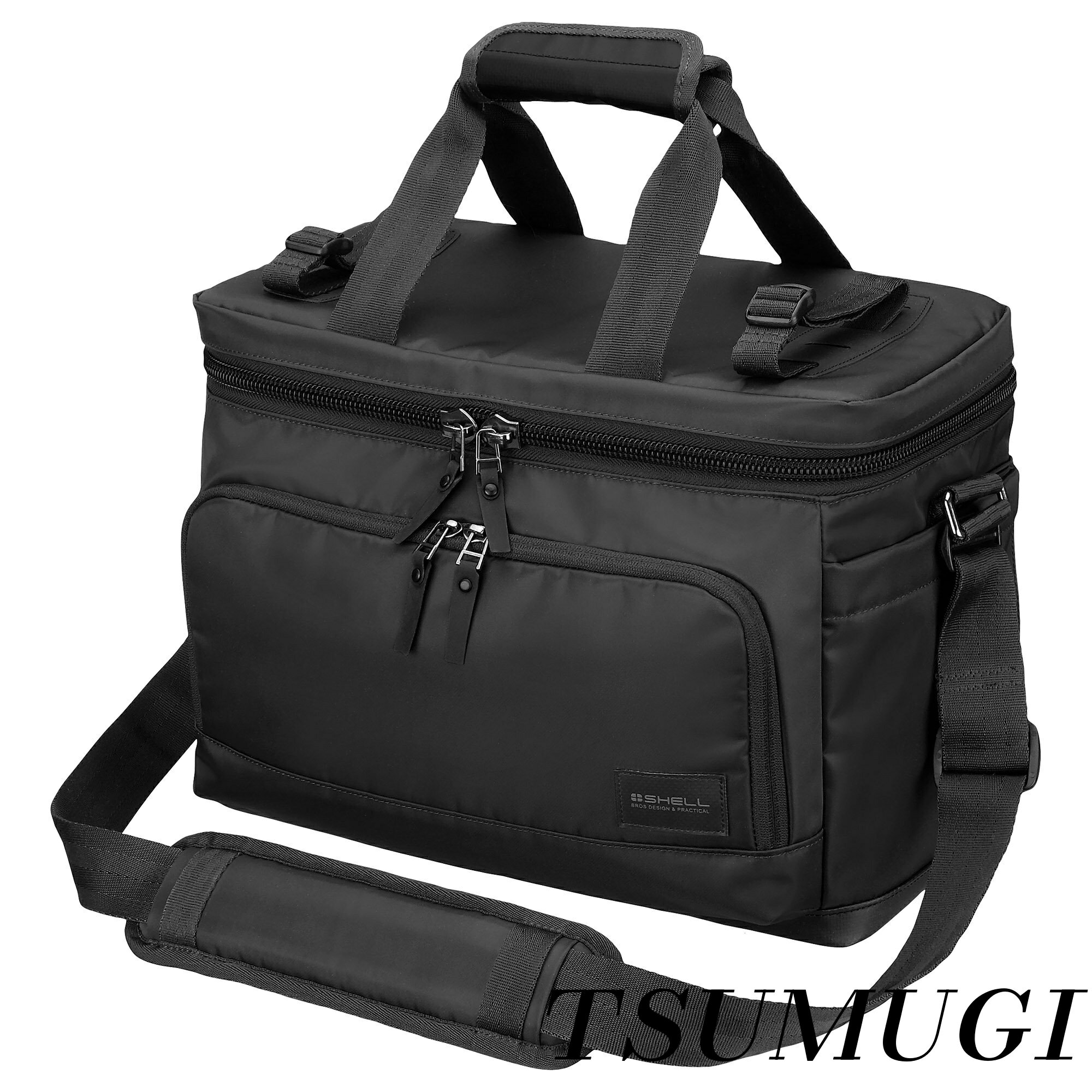 【まとめ買いで最大500円OFFクーポン!】【送料無料】カメラバッグ プラスシェル ブロス ショルダーバッグL 13.6L 水に強い生地 軽量タイプ ブラック SP-BS-SBLBK