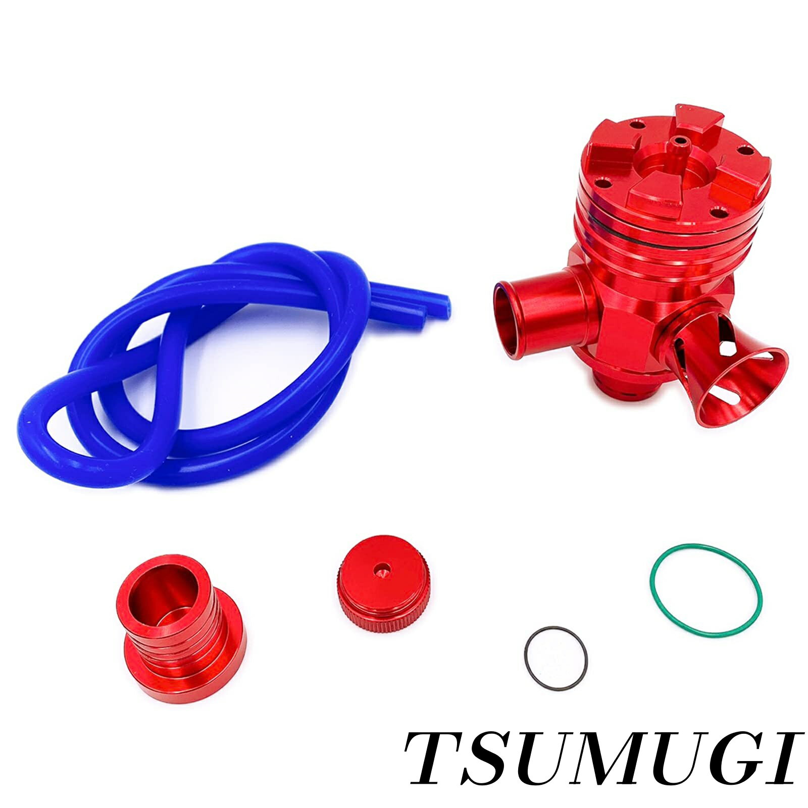 【まとめ買いで最大500円OFFクーポン!】【送料無料】ブローオフバルブ ターボ車 25mm径 ファンネル有り 大気開放 強化 ワゴンR ジムニー JB23 JA11 JA22 BOV用 タービン保護 エンジン (レッド)