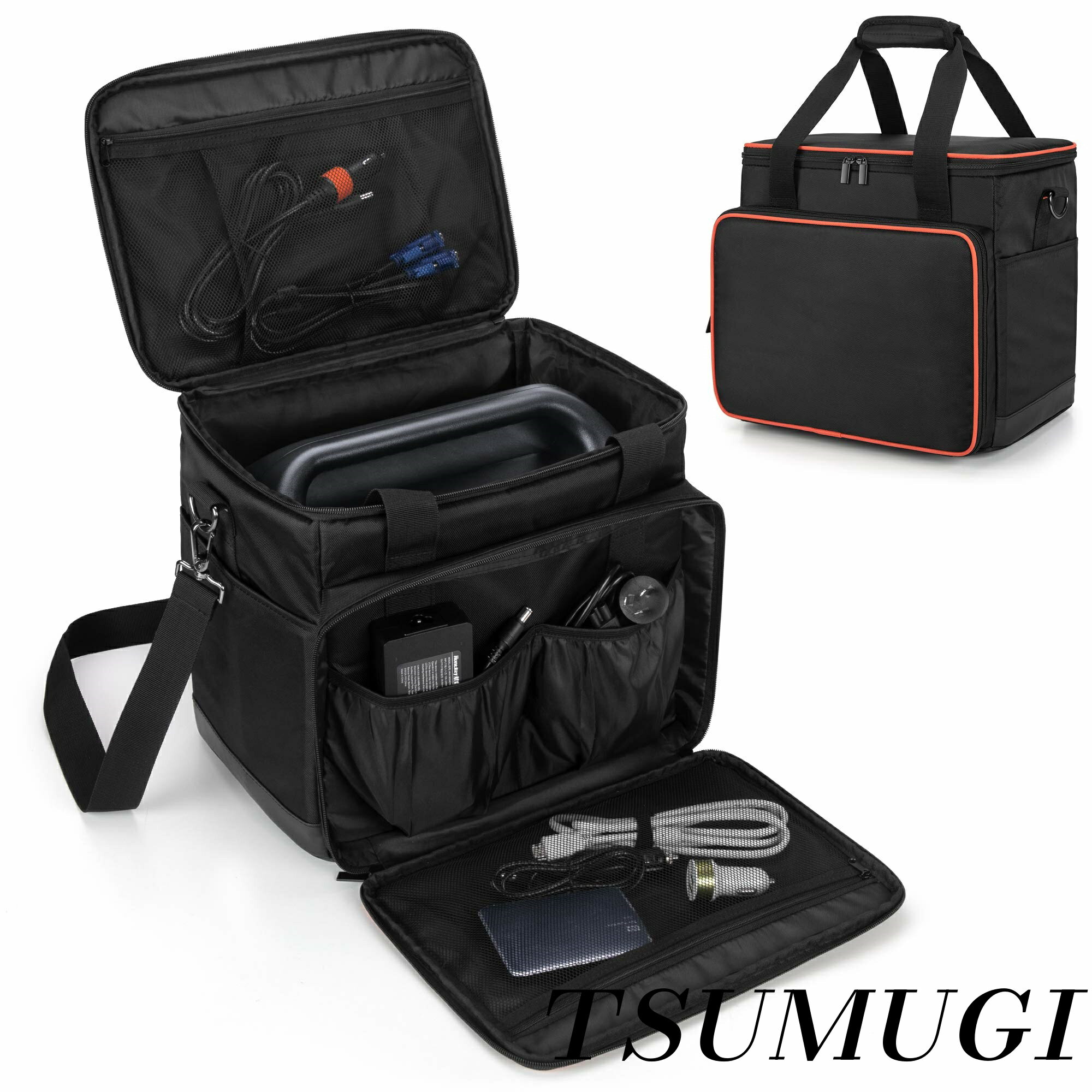 【まとめ買いで最大500円OFFクーポン!】【送料無料】バッグ Jackery 1000/ P10/RIVER 2/RIVER/RIVER Max/RIVER Plus/RIVER Max Plusに適合して ポータブル電源 保護ケース 防塵 撥水 耐衝撃 収納ケース ポータブル電源 収納バッグ(L（34.3×24.1×29.2CM）)