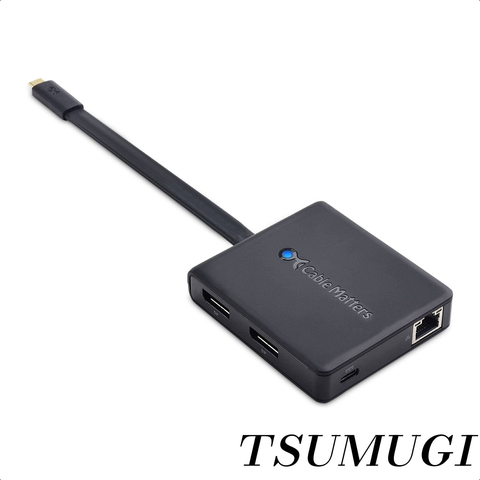 【まとめ買いで最大1000円OFFクーポン!】【送料無料】Matters USB C ハブ DisplayPort、[デュアル4K 60Hz DisplayPort・100W PD充電・ 480Mbps LAN・2x USB 2.0]、Windows & Linux用、Thunderbolt 4/USB4/Thunderbolt 3 Port対応、ブラック