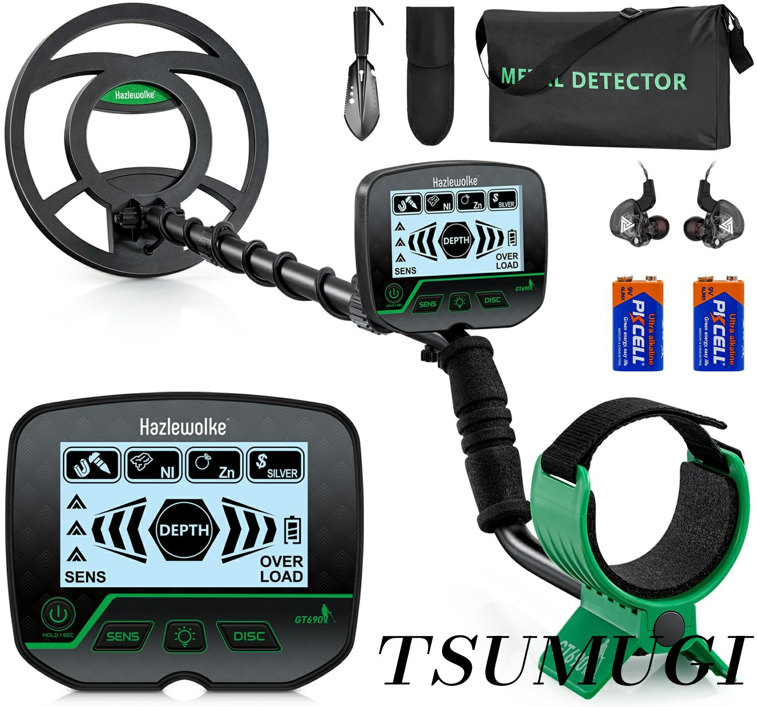 【まとめ買いで最大500円OFFクーポン!】【送料無料】金属探知機 10インチ防水サーチコイル バックライト付き 初心者向け 大人にも子供にも対応 二つ専門モー...