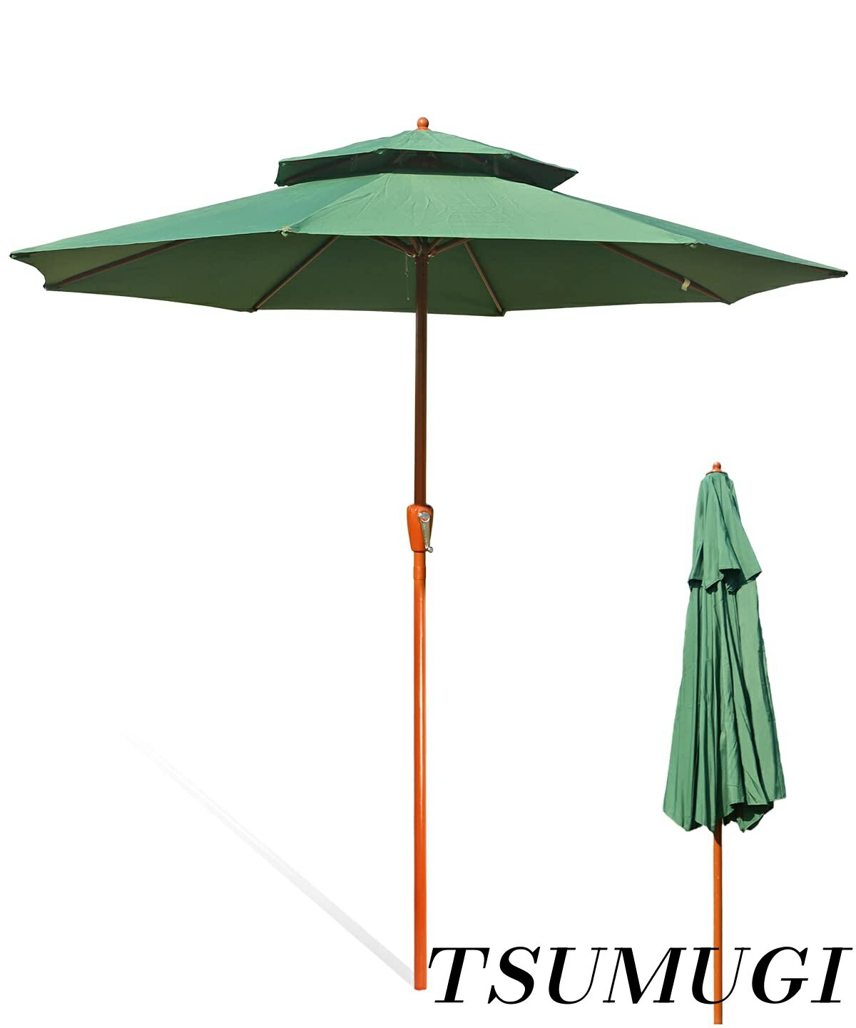 【まとめ買いで最大500円OFFクーポン!】【送料無料】ガーデンパラソル 270cm uvカット 撥水 鉄製 ハンドル開閉 ビーチパラソル ガーデニング 庭 テラス アウトドア ビーチ キャンプ 日傘 折りたたみ 日よけ