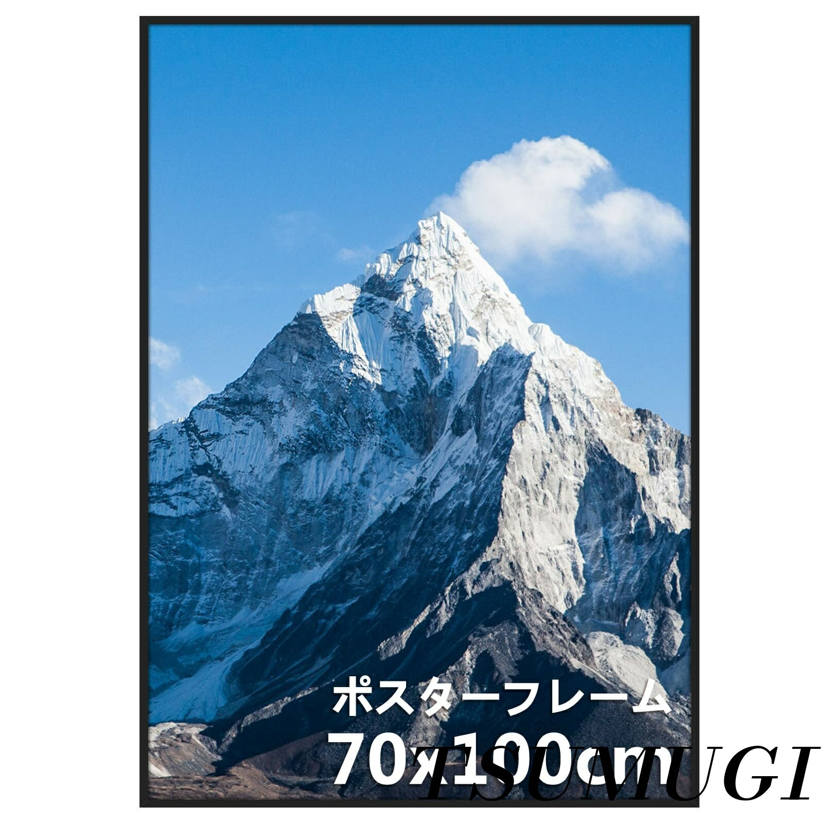 樂天商城 - 【まとめ買いで最大500円OFFクーポン!】【送料無料】ポスターフレーム 額縁 700x1000mm フィット サイズ フォト ポスター 写真 額 大きい フレーム ブラック 1枚