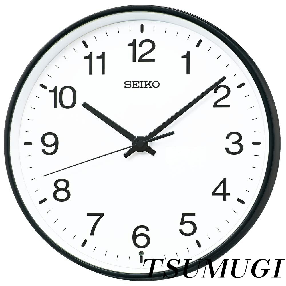 乐天商城 - 【まとめ買いで最大500円OFFクーポン!】【送料無料】Clock) 掛け時計 電波 アナログ 金属枠 黒 直径270×48mm KX268K