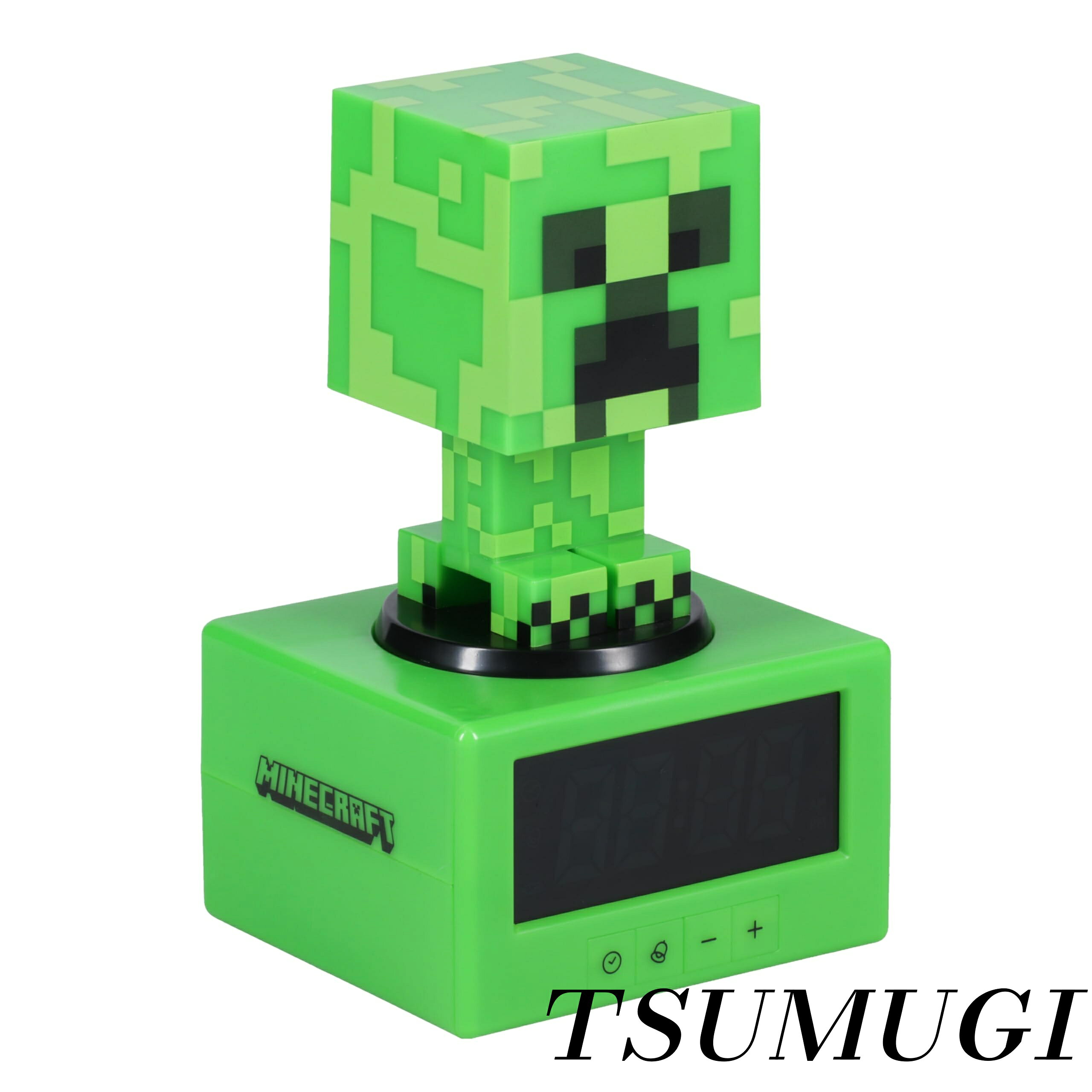 【まとめ買いで最大500円OFFクーポン!】【送料無料】Minecraft クリーパー 目覚まし時計 - 公式ライセンス商品、ゲーム内音楽&ナイトライト、キッズ&トゥイーン用、ゲームルームアクセサリー
