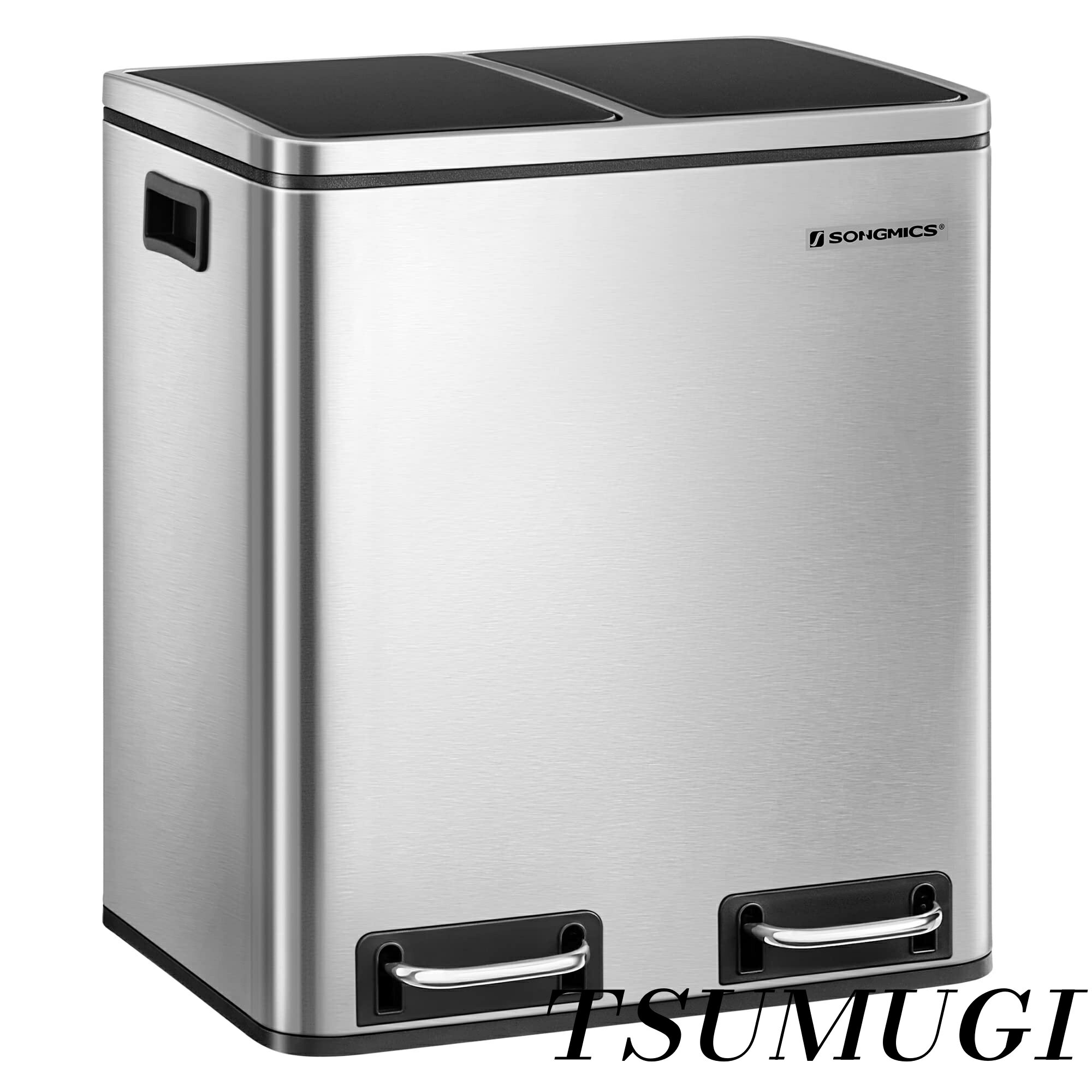 乐天商城 - 【まとめ買いで最大500円OFFクーポン!】【送料無料】ゴミ箱 ダストボックス ペダル式 2分別 2x15L 蓋付き インナーバケット二つ ステンレス 密閉 音無し おしゃれ スリム キチン 室内 LTB30H