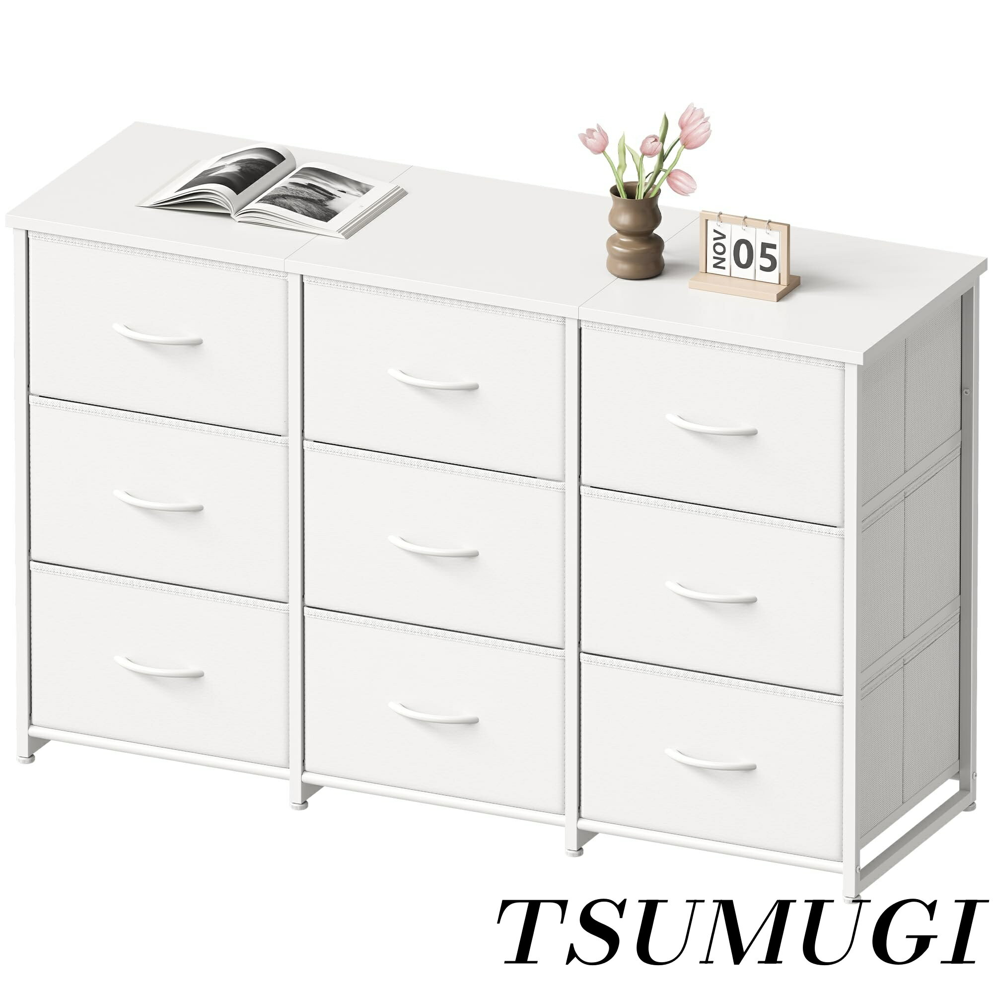 【まとめ買いで最大500円OFFクーポン!】【送料無料】チェスト タンス 洋服収納 幅120cm 布 ...