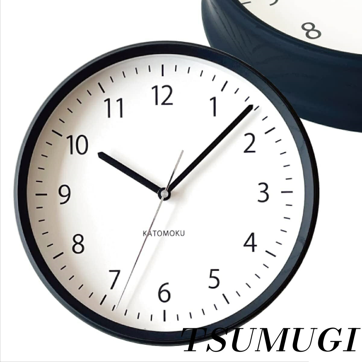 �ڤޤȤ��㤤�Ǻ���500��OFF�����ݥ�!�ۡ�����̵����muku clock 4 �֥�å� km-57BKRC �ݤ����� Ϣ³�ÿ� ľ��30.6cm (���Ȼ���...