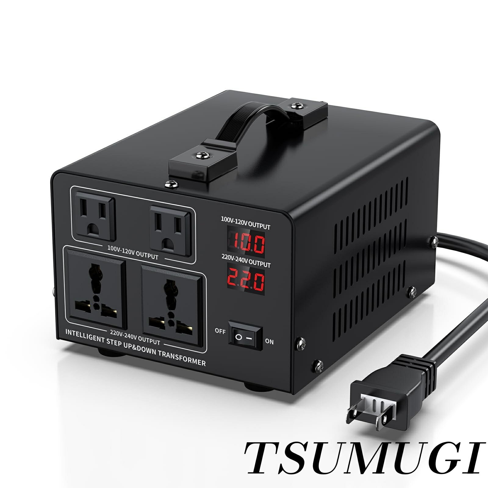 乐天商城 - 【まとめ買いで最大500円OFFクーポン!】【送料無料】1000VA アップトランス ダウントランス 100Vから220V 海外電気製品を日本で使用 入出力電圧自動切替電圧変換器 海外旅行用 【100V 220V出力電圧対応】