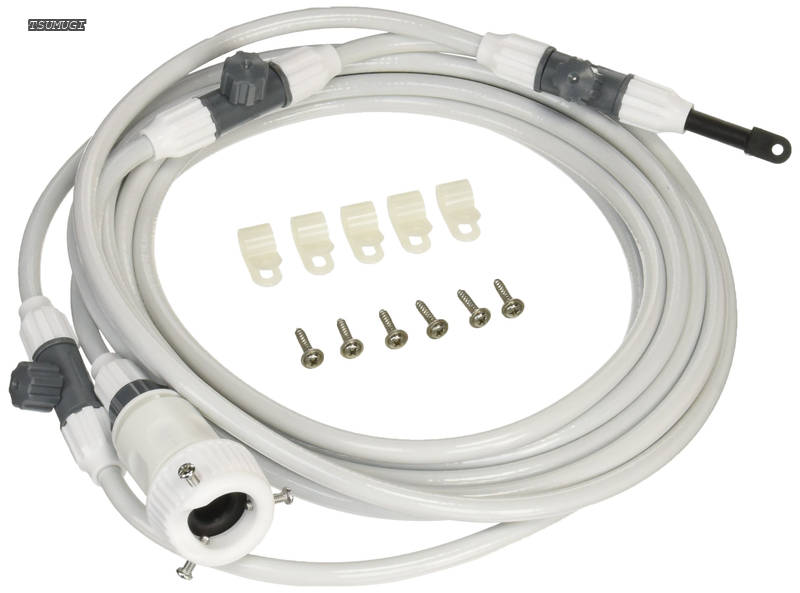 【送料無料】ガーデンミストクーラー 3口噴霧 ホース長6.8m SGMC-1 軒下 ベランダ 庭先に固定 ホワイト