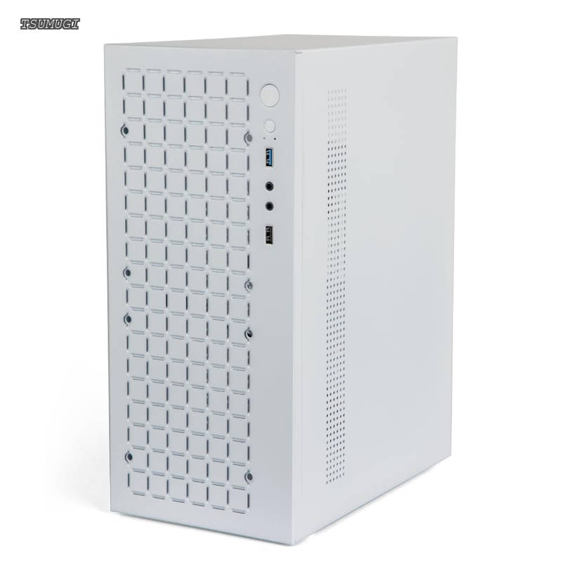 【送料無料】PCケース MATX ケース ミニ PC ITX デスクトップ コンピューター ケース サポート マイクロ ATX MATX DTX ITX ミニ PC USB3.0 サポート 3.5'' HDD (ホワイト)