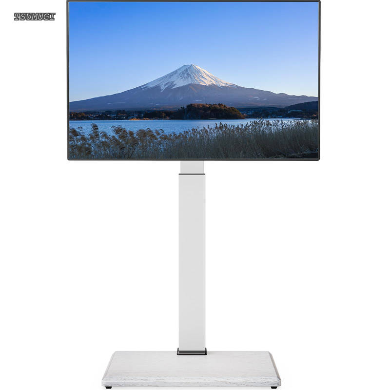 【送料無料】テレビスタンド 壁寄せ ハイタイプ 30~60インチ テレビ台 tvスタンド tv stand 耐荷重40kg VESA75x75mm~VESA400x400mm 8段階高さ調整 左右±40度首振り 上下±5度調整 木目調ホワイト